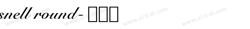 snell round字体转换